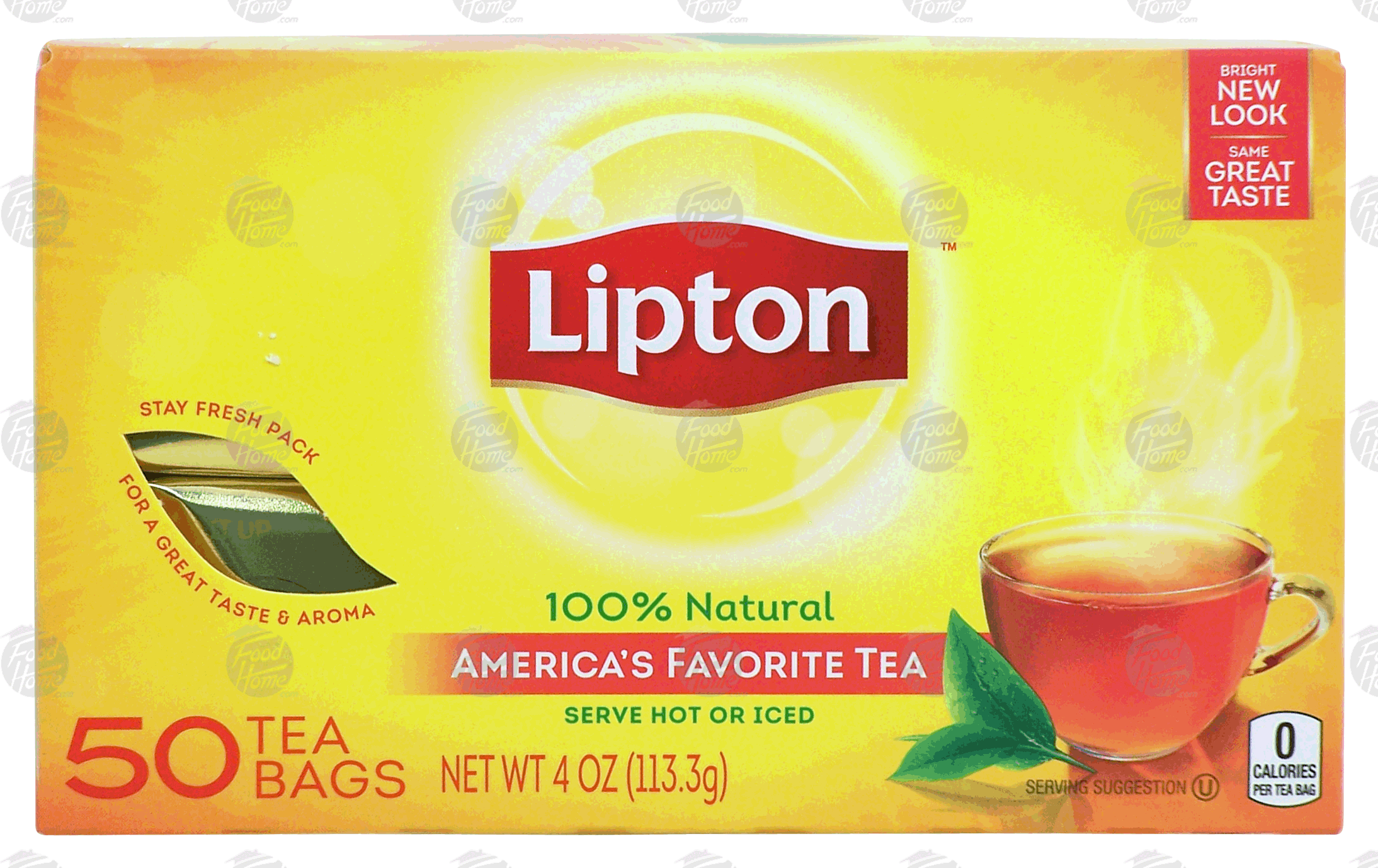 Lipton  100% natural, tea bags Full-Size Picture